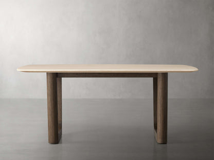 Saint Germain Stone Dining Table with Rennes Base