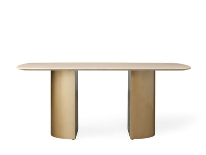 Saint Germain Stone Dining Table with Dauphine Base