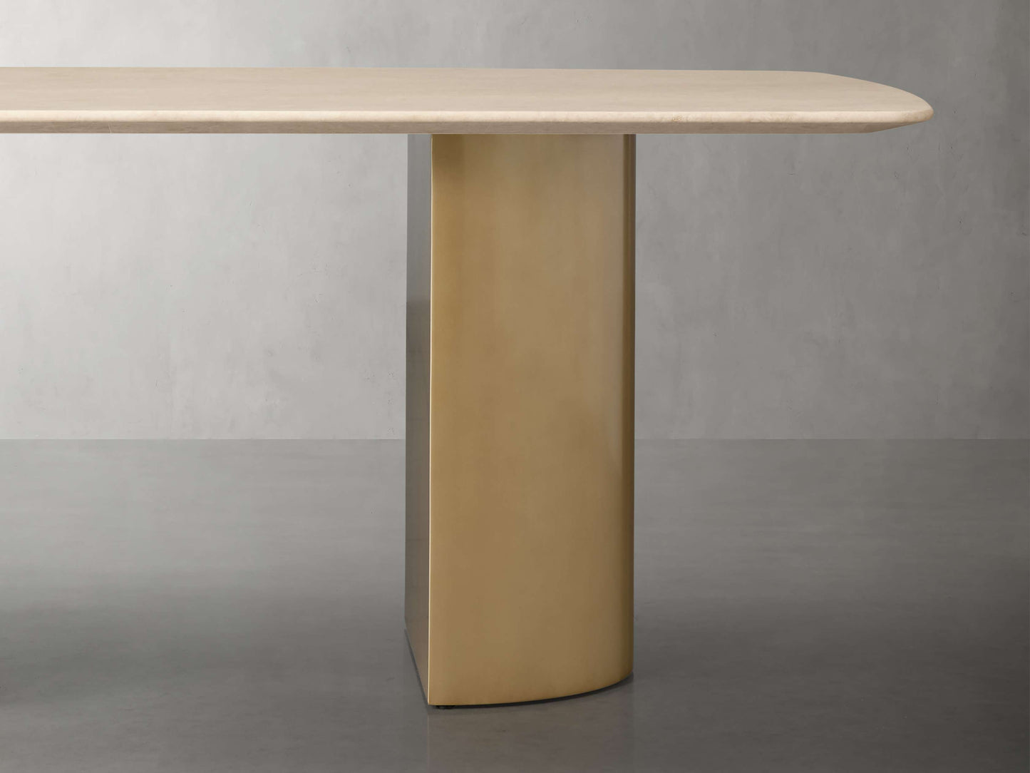 Saint Germain Stone Dining Table with Dauphine Base