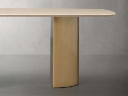 Saint Germain Stone Dining Table with Dauphine Base