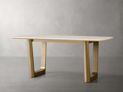 Saint Germain Stone Dining Table with Rennes Base