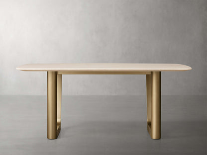Saint Germain Stone Dining Table with Rennes Base