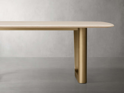 Saint Germain Stone Dining Table with Rennes Base