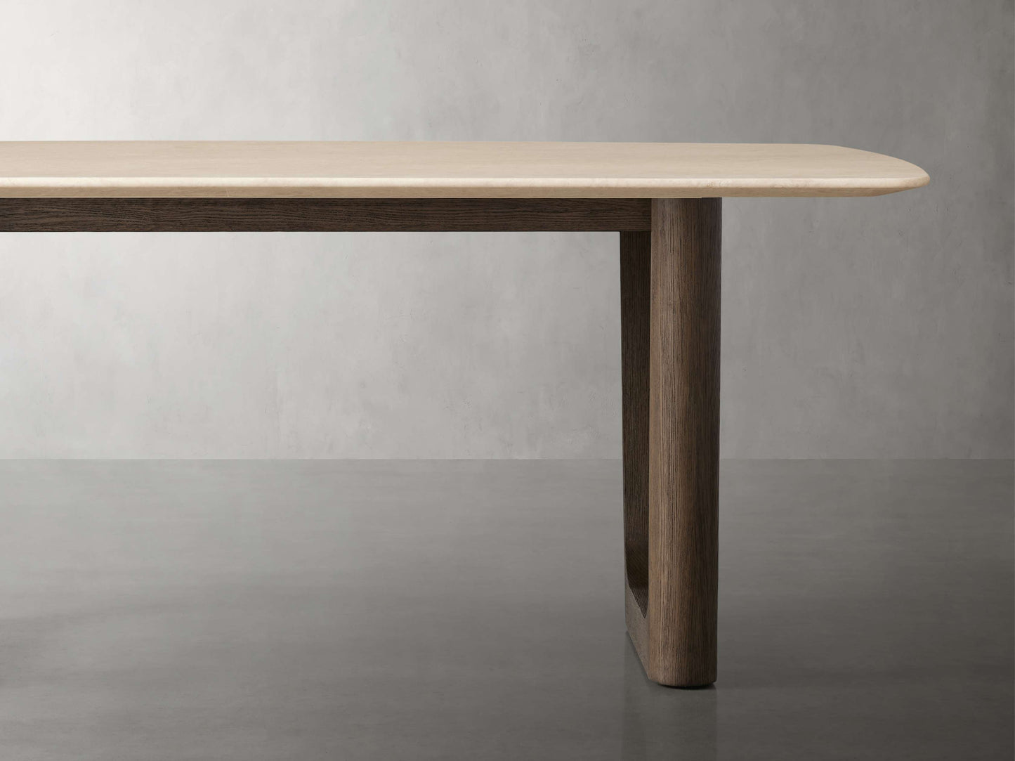 Saint Germain Stone Dining Table with Rennes Base