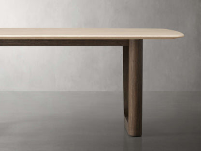 Saint Germain Stone Dining Table with Rennes Base