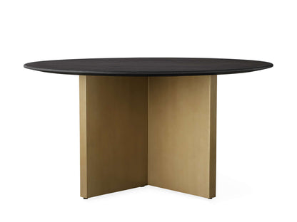 Saint Germain Round Wood Dining Table with Clement Base