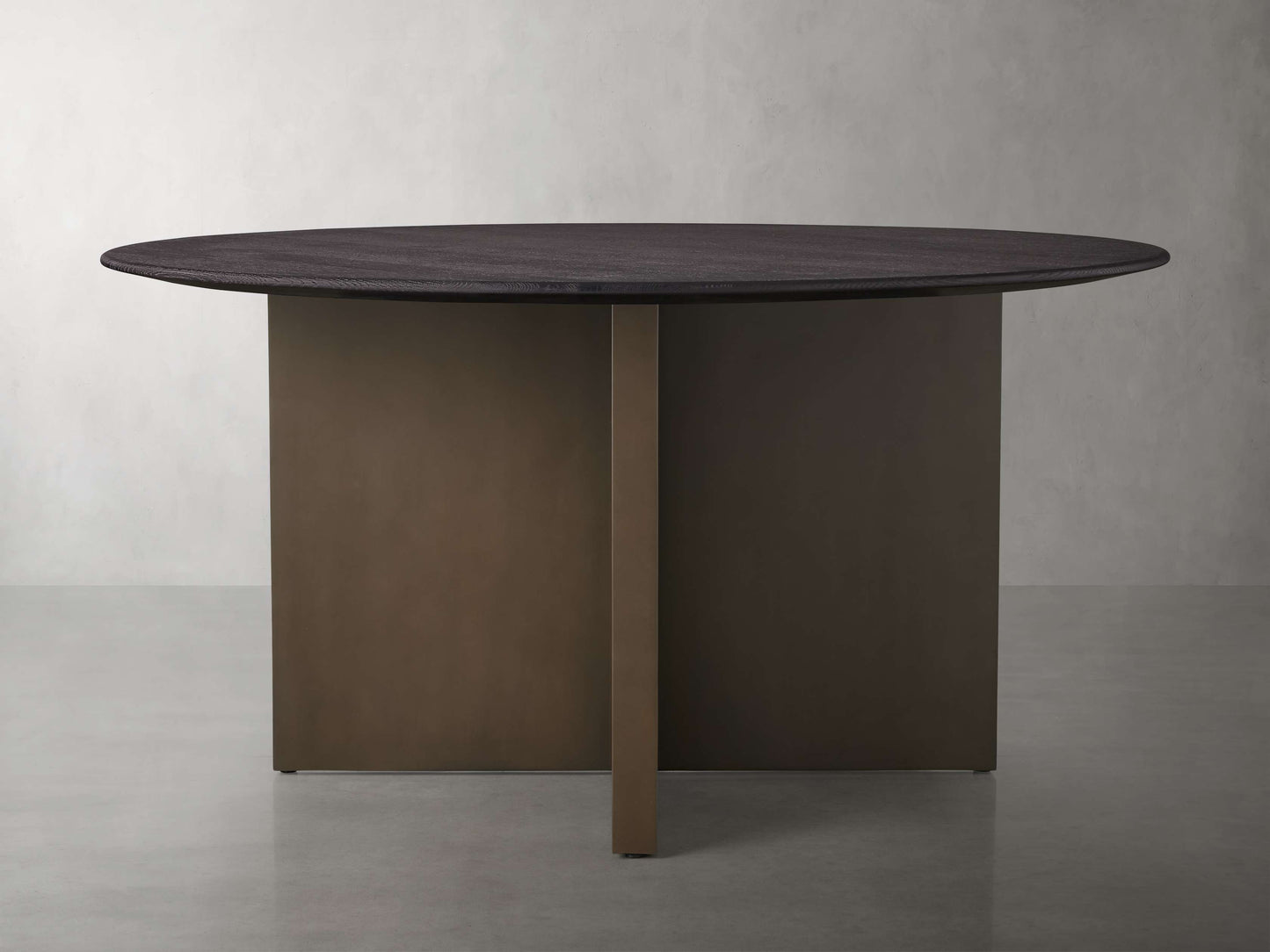 Saint Germain Round Wood Dining Table with Clement Base