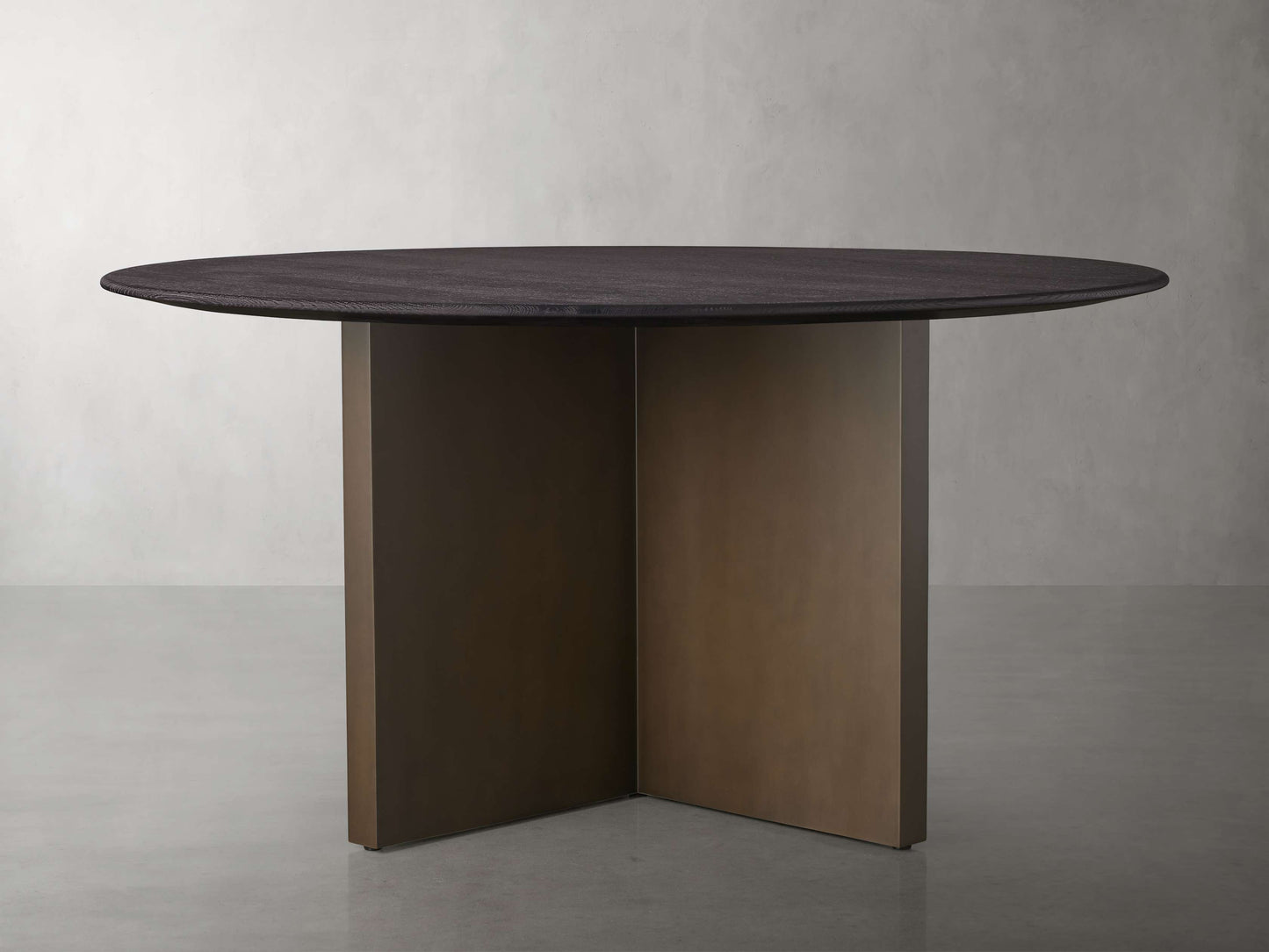 Saint Germain Round Wood Dining Table with Clement Base