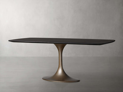 Saint Germain Wood Dining Table with Launette Base