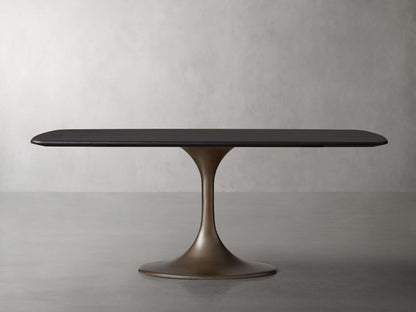 Saint Germain Wood Dining Table with Launette Base