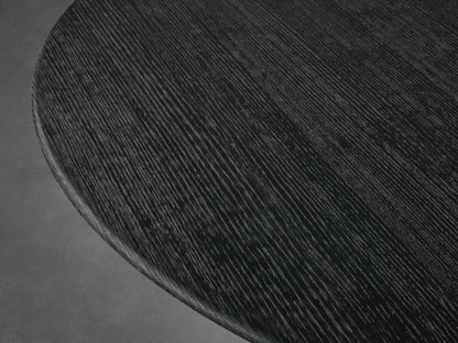 Saint Germain Round Wood Dining Table with Launette Base