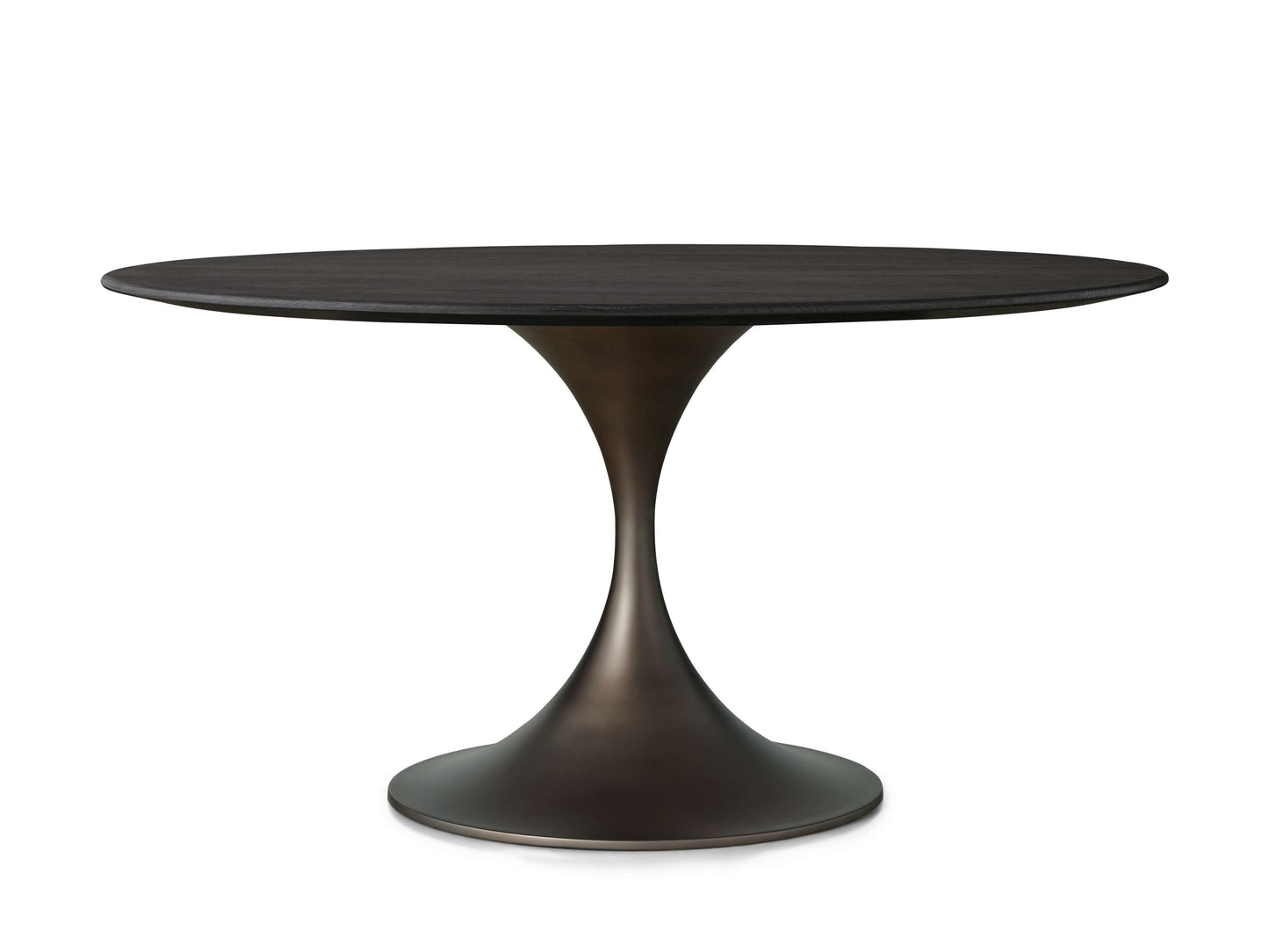 Saint Germain Round Wood Dining Table with Launette Base