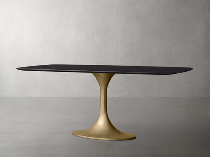 Saint Germain Wood Dining Table with Launette Base