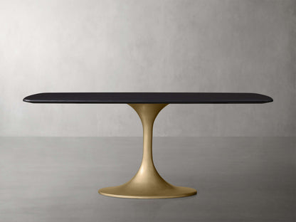 Saint Germain Wood Dining Table with Launette Base