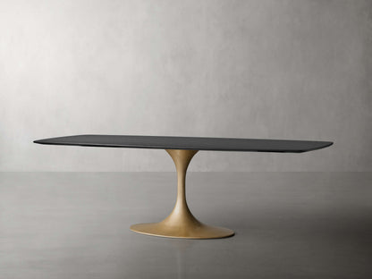 Saint Germain Wood Dining Table with Launette Base