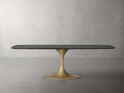 Saint Germain Wood Dining Table with Launette Base