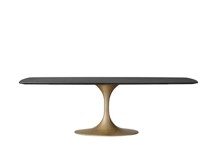 Saint Germain Wood Dining Table with Launette Base