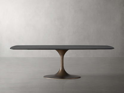 Saint Germain Wood Dining Table with Launette Base