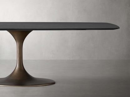 Saint Germain Wood Dining Table with Launette Base