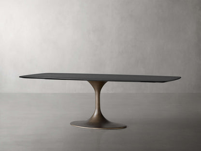 Saint Germain Wood Dining Table with Launette Base