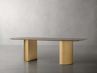Saint Germain Stone Dining Table with Dauphine Base