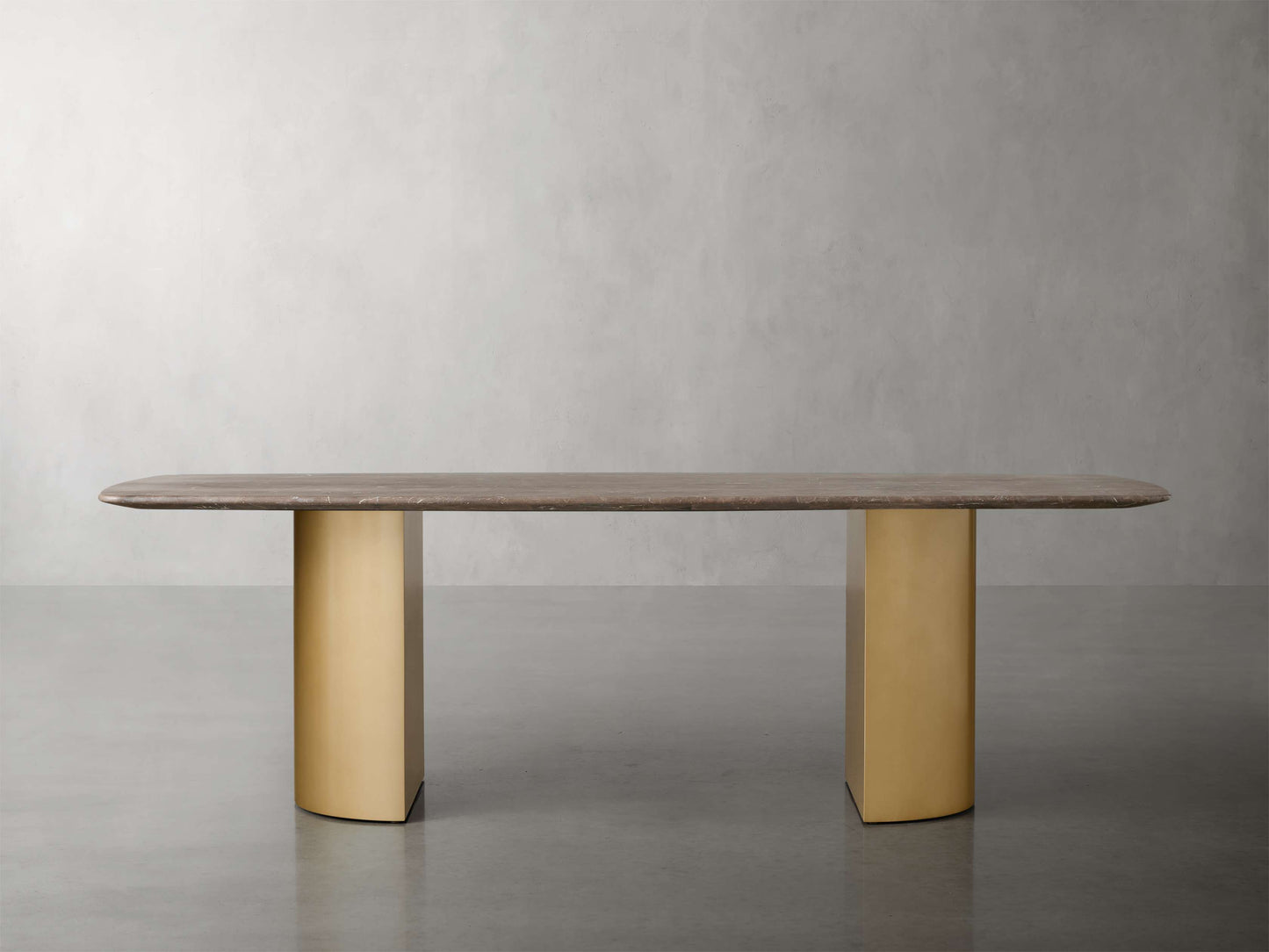 Saint Germain Stone Dining Table with Dauphine Base