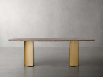 Saint Germain Stone Dining Table with Dauphine Base