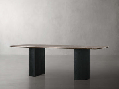 Saint Germain Stone Dining Table with Dauphine Base
