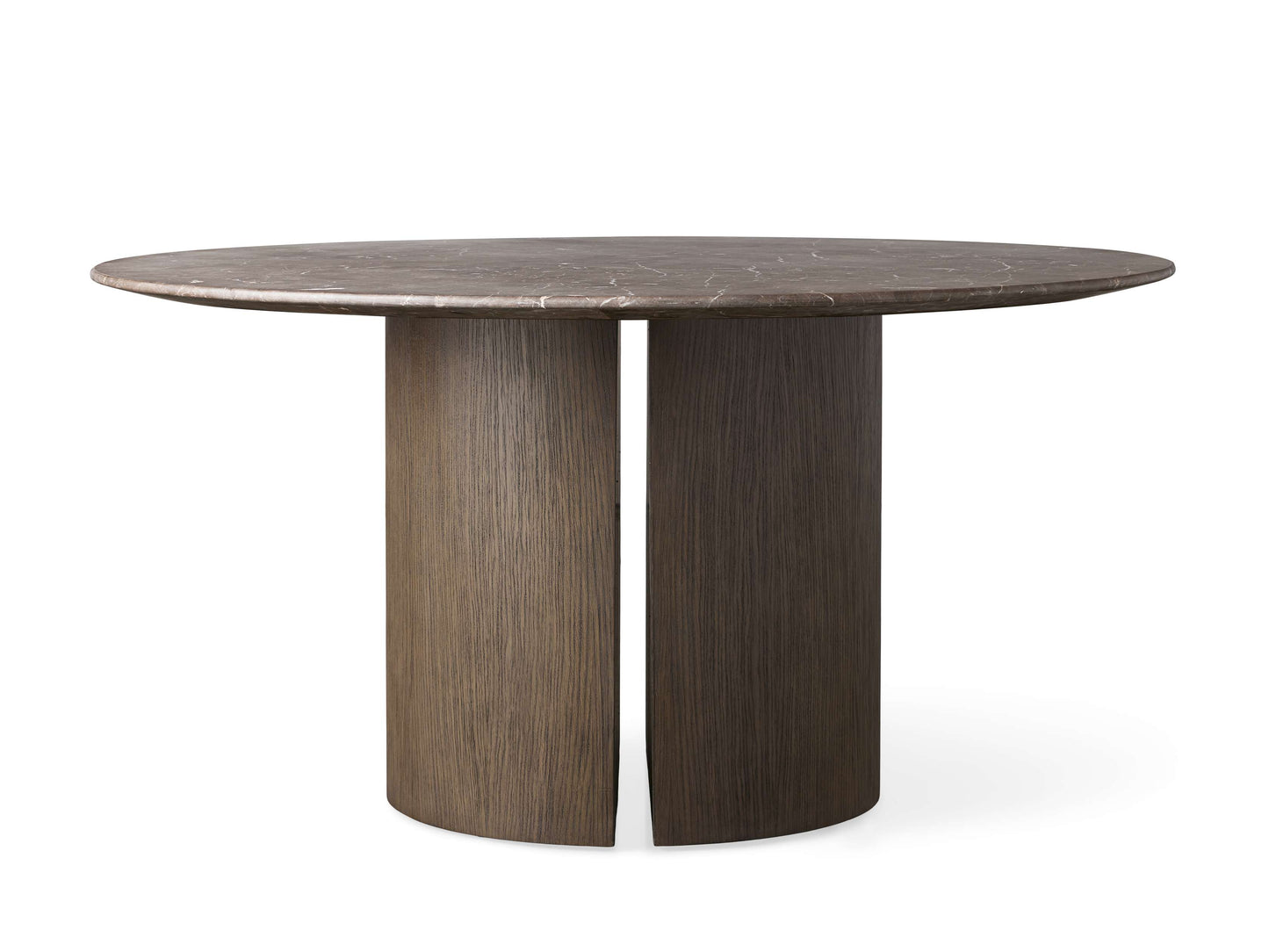 Saint Germain Round Stone Dining Table with Dauphine Base