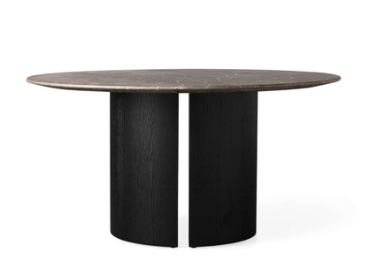 Saint Germain Round Stone Dining Table with Dauphine Base
