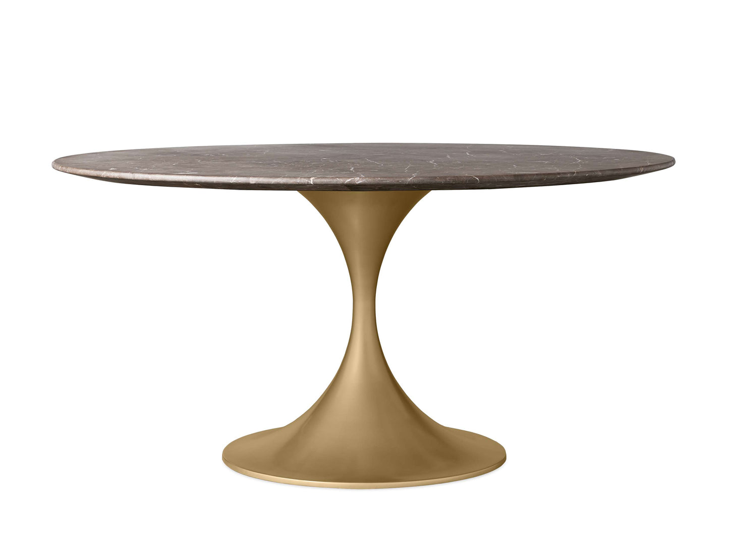 Saint Germain Round Stone Dining Table with Launette Base