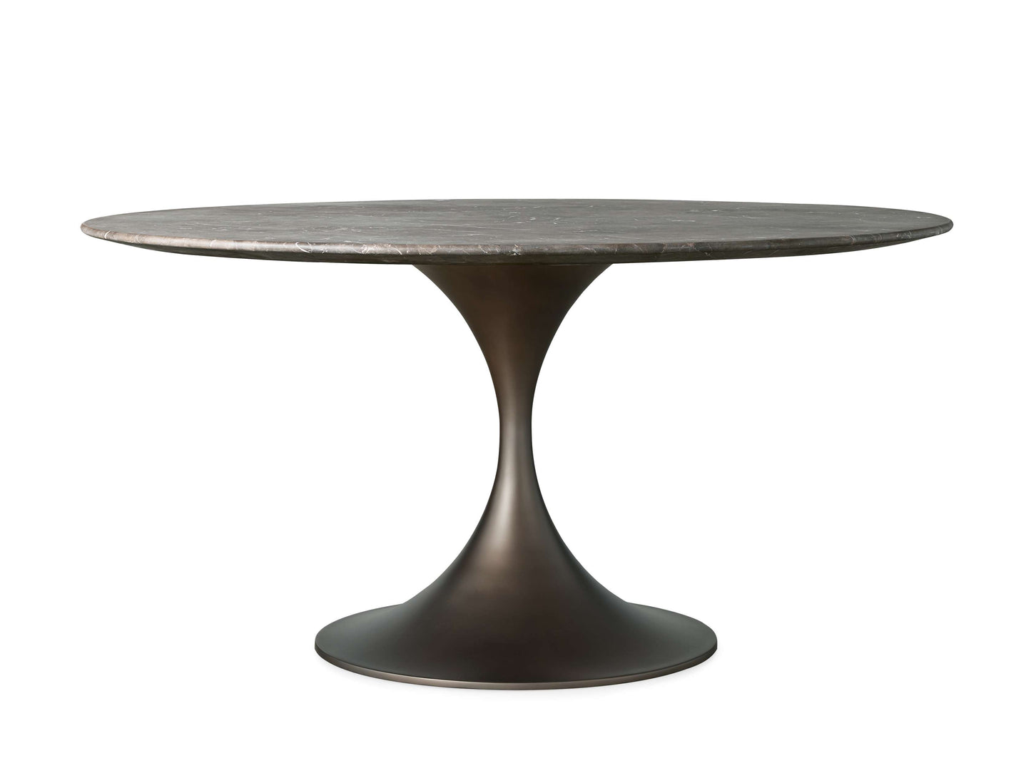 Saint Germain Round Stone Dining Table with Launette Base