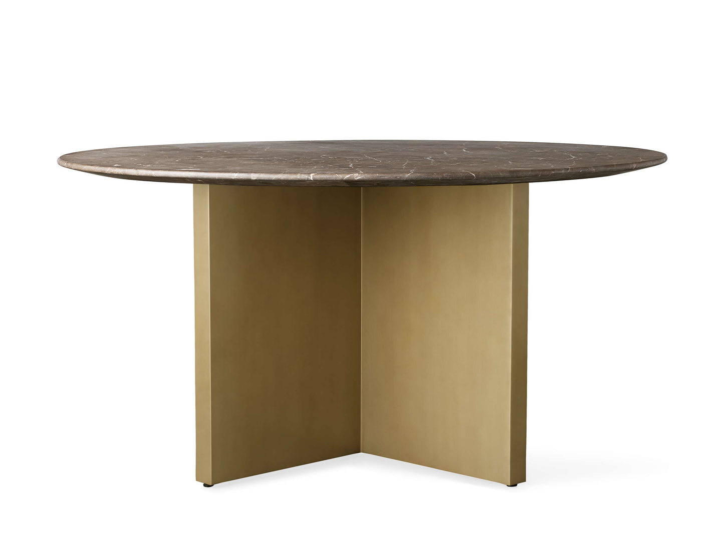 Saint Germain Round Stone Dining Table with Clement Base
