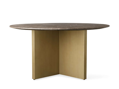 Saint Germain Round Stone Dining Table with Clement Base