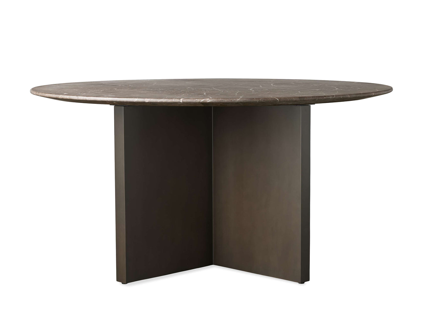 Saint Germain Round Stone Dining Table with Clement Base