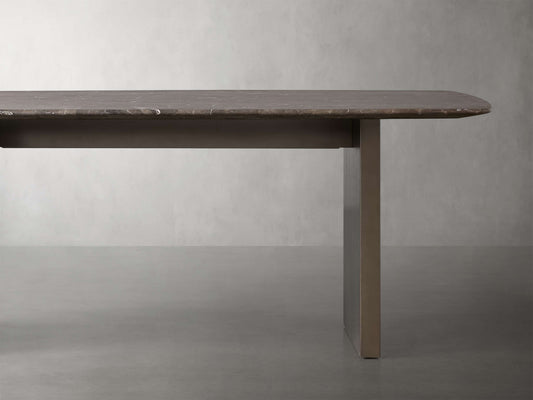 Saint Germain Stone Dining Table with Clement Base