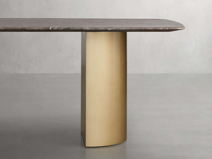 Saint Germain Stone Dining Table with Dauphine Base
