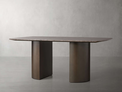 Saint Germain Stone Dining Table with Dauphine Base