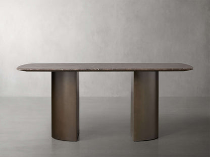 Saint Germain Stone Dining Table with Dauphine Base