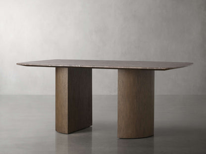 Saint Germain Stone Dining Table with Dauphine Base