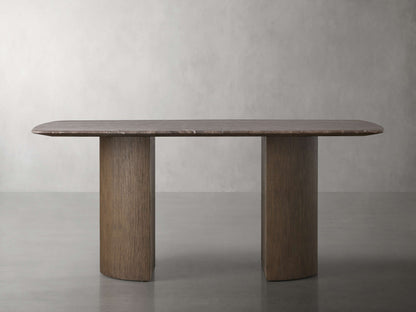 Saint Germain Stone Dining Table with Dauphine Base