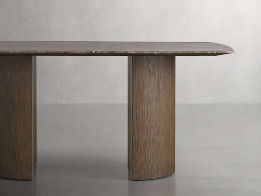 Saint Germain Stone Dining Table with Dauphine Base