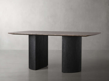 Saint Germain Stone Dining Table with Dauphine Base