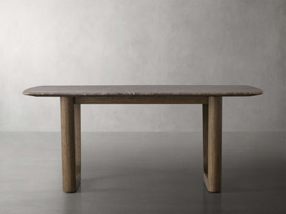 Saint Germain Stone Dining Table with Rennes Base