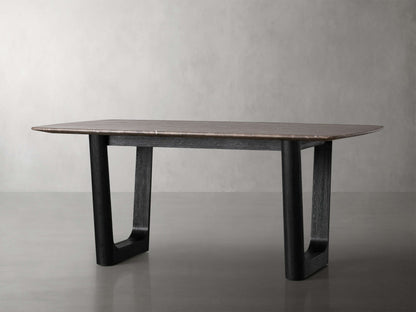 Saint Germain Stone Dining Table with Rennes Base