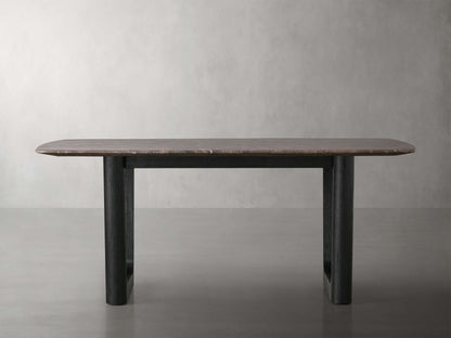 Saint Germain Stone Dining Table with Rennes Base