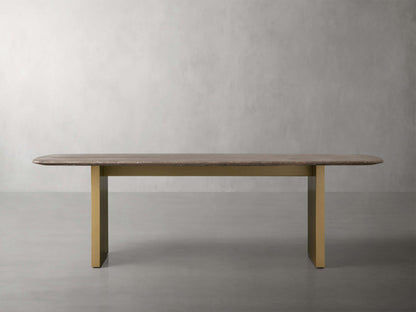 Saint Germain Stone Dining Table with Clement Base