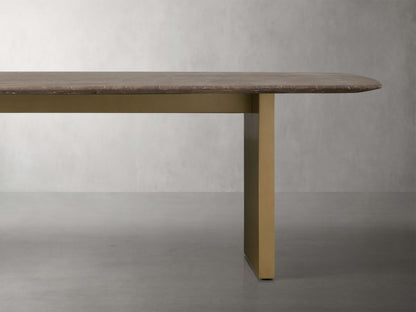 Saint Germain Stone Dining Table with Clement Base