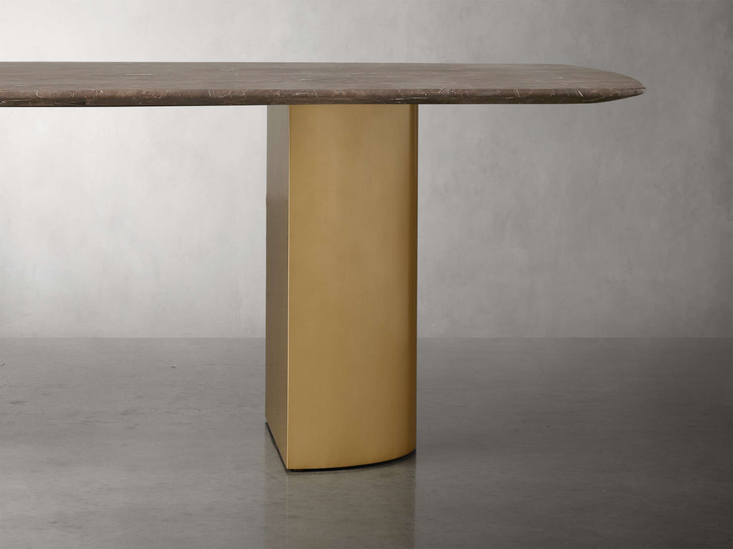 Saint Germain Stone Dining Table with Dauphine Base