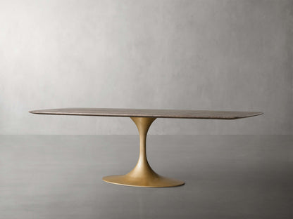 Saint Germain Stone Dining Table with Launette Base